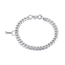 Load image into Gallery viewer, Men's Bracelet Curb Cuban Link Chain Stainless Steel Mens Womens Bracelets Bangle Gold Tone No Fade
