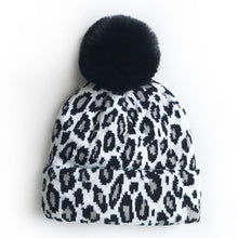 Load image into Gallery viewer, Matching Family Outfits Leopard Children Hats Mother Kids Hats Winter Kids Caps For Mother &amp; Daughter in Elegan Leopard Design
