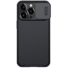 Load image into Gallery viewer, Super Hard Back Soft Shock Absorb Cover for iPhone 13 Pro Max Case Slide Camera Business Black Elegant Back Cover for iPhone 13 Mini 13 Pro Max Case
