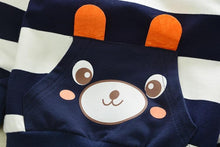 Load image into Gallery viewer, Baby Boy Cartoon Cute Bear Striped Printed Cotton Long Sleeve Two-piece Clothes Set For Boys Kids
