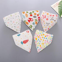 Load image into Gallery viewer, Fashion Modern 5PCS/SET Baby Triangle Double Cotton Bandana Feeding Bibs For Baby Boys/ Girls Baby Kids
