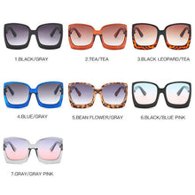 Load image into Gallery viewer, Fashion Oversized Women Square Big Frame Graduent Woman and Lady Sunglasses Brand Designer with  UV400 Protection gafas de sol mujer
