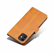 Load image into Gallery viewer, Luxury Red Leather Magnetic Flip Case For Iphone 14 12 13 11 11 Pro Max Xr Xs Max X  Wallet Cover For iphone Leather Wallet Case Card Slots Kickstand Magnetic Buckle Flip Phone Cover
