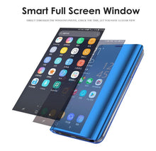 Load image into Gallery viewer, Smart Flip Phone Case For iPhone X XR XS 5 5S SE 7 8 6 6S Plus 11 12 13 Mini Pro Max 2020 Mirror Window Standing Holder Cover  Mirror Screen Smart Plating Case 360 Full Body Ultra Thin Intelligent Protective Case
