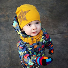 Load image into Gallery viewer, Winter Autumn Baby Hat Scarf Set Newborn Baby Bonnet Soft Cotton Warm Cap Kids Children With Scarf
