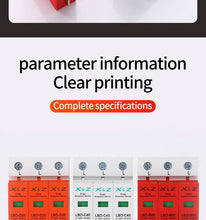 Load image into Gallery viewer, 1Pcs AC SPD Surge Protector LBO Low Voltage  Distribution Household Arrester Lightning Protection Device 2P 3P 4P Switch Module
