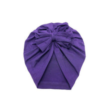 Load image into Gallery viewer, Luxury Modern Baby Headband Hat Bowknot Print Cotton Stretchy Turban Headband Infant Head Wrap Beanie Hat  For Babies and Kids
