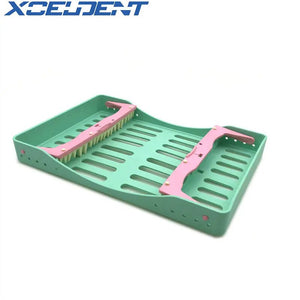 1pcs Dental Sterilization Box with 10 Holders Tips handles Instrument Autoclavable Dentistry Tools