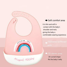 Load image into Gallery viewer, Food Grade Silicone Baby Bibs Waterproof Bib for Newborn Boy Girl Feeding Towel Burp Cloth For Kids
