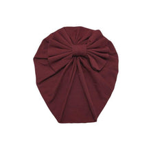 Load image into Gallery viewer, Luxury Modern Baby Headband Hat Bowknot Print Cotton Stretchy Turban Headband Infant Head Wrap Beanie Hat  For Babies and Kids
