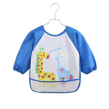 Load image into Gallery viewer, Cute Cartoon Print Baby Waterproof Long Sleeve Apron Children Feeding Smock Bib Baby Accessories
