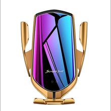 Load image into Gallery viewer, Automatic Luxury Clamping 10W Wireless Charger Car Phones Holder Smart Sensor Air Vent Mount Mobile Phone Stand
