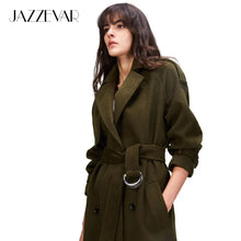 Load image into Gallery viewer, JAZZEVAR Autumn Winter New Women&#39;s Casual Wool Blend Trench Coat Oversize Double Breasted X-Long Coat With Belt
