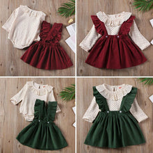 Load image into Gallery viewer, Toddler Baby Girl  Dotted Romper Tops Strap Dress Cotton Clothes Skirt Cover Up
