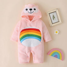 Load image into Gallery viewer, Luxury Modern Newborn Baby Boy/Girl Clothes Long Sleeve Hoddies Bear Zipper Baby Romper Clothes Autumn Winter Season For Kids and Baby
