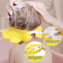 Load image into Gallery viewer, Modern Water Eyes Ears Shampoo Cap Wide Brim Hair Washing Baby Shower Infant Duck Shape Guard Hats For Kids

