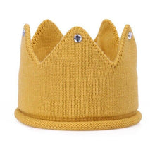 Load image into Gallery viewer, Modern Luxury New Trend  Baby Hat Girls and Boys Crown Knitted Cap Toddler Empty Top Hats Newborn Design Woolen Yarn Bonnet For Kids
