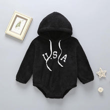 Load image into Gallery viewer, Luxury Modern Newborn Baby Boy/Girl Clothes Long Sleeve Hoddies Bear Zipper Baby Romper Clothes Autumn Winter Season For Kids and Baby

