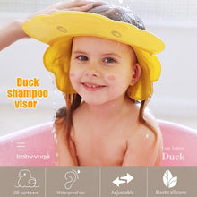 Load image into Gallery viewer, Modern Water Eyes Ears Shampoo Cap Wide Brim Hair Washing Baby Shower Infant Duck Shape Guard Hats For Kids
