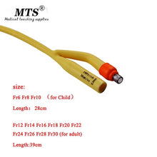 Load image into Gallery viewer, MTS 10pcs/lot 2way Silicone Coated Latex Foley Catheter medical disposable urinary catheter with Plastic Valve
