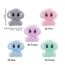 Load image into Gallery viewer, 5PCS/SET  Silicone Animal Beads BPA Free Baby Teething Beads Toy For Pacifier Clips New Born Silicone Rodent Tiny Rod Baby Teether For Baby Kids

