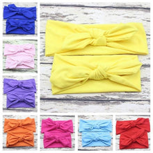 Load image into Gallery viewer, Modern Mother &amp; Daughter Rabbit Ears Bow Hair Bands Cloth Headband Bowknot Headwear Bow
