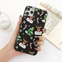Load image into Gallery viewer, Christmas Beautiful Santa Phone Case For iPhone 13 14 12 11 Pro Max Mini 14Plus Soft Silicone Cover Christmas Silicone Mobile Phone Case Protective Case Comfortable Case for iPhone
