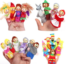 Load image into Gallery viewer, Hand Finger Puppets Plush Set – Animal Cartoon Toys for Kids
