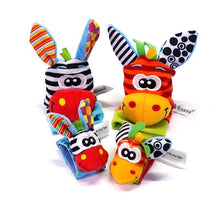 Load image into Gallery viewer, Modern Baby Toy Socks Plush Garden Bug Wrist Rattle Styles Educational Toys Cute Bright Color For Kids
