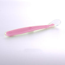 Load image into Gallery viewer, Silicone Baby Soft Soup Spoon Healthy Infant Sucker Candy Color Kitchen Cooking Spoon Rice Spoon Children Dishes Tableware for Kids
