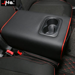 JHO Second Row Rear Central Armrest Box w/ Cup Holder Arm Rest for Ford Explorer 2011-2018 2013 2014 15 16 17 18 Car Accessories