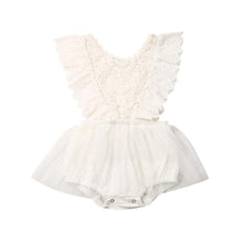 Load image into Gallery viewer, Modern Newborn Baby Girl Flower Lace Romper Bodysuit Jumpsuit Tutu Dress Outfit Clothes Made for Little Prinsess girls between 0-24Months
