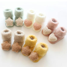 Load image into Gallery viewer, Cute Baby Thickening Furry Mid Floor Socks For Newborn Baby Boys And Girls Soft And Comfortable Footwear
