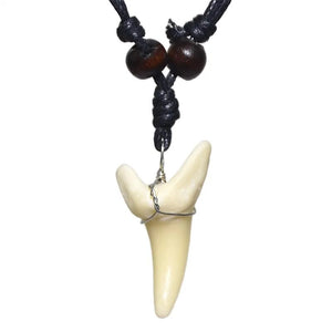1PC Hawaii Surfer Jewelry Handmade Imitation Shark Teeth Pendant New Zealand Maori Tribal Bone Choker WoMen's Men's Necklace