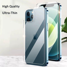 Load image into Gallery viewer, 3 In 1  2PCS Front+Back+Lens Full Cover Tempered Glass Film For iPhone 12 11 Pro Max Mini Screen Protector For iPhone 13 Pro Max Glass Temper Glass Film Temper Glass Film Premium HD Clarity Anti-Fingerprint/Scratch for iPhone
