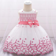 Load image into Gallery viewer, Leaf Embroidered Princess  Children Elegant Dress For Girls  Baby Wedding Dresses Unique Design
