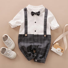 Load image into Gallery viewer, Luxury Modern Baby Boy Infant Rompers Baby Clothes Kids With Bow Modern Baby Costume Suit
