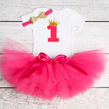 Load image into Gallery viewer, New 1st Birthday Tutu Baby Infant Christening Cake Dresses for Party Kids 1 Year Baby Girl For  Birthday Party
