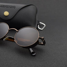 Load image into Gallery viewer, Luxury Popular Retro  Gothic Steampunk Polarized Men and  Women Brand Designer Vintage Round High Quality Metal Frame Sunglasses With UV400 Protection
