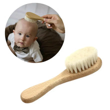 Load image into Gallery viewer, Natural Wool Beech Wooden Comb – Baby &amp; Kids Hair Brush
