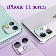 Load image into Gallery viewer, Cute Cartoon Camera Protector Case For iPhone 13 12 11 Pro Max Camera lens Cover Glass For iphone 12 13 mini Protection Sticker Aluminum Alloy Lens Protective Ring For Camera Protection
