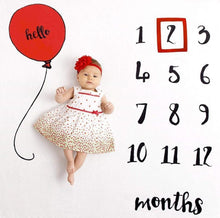 Load image into Gallery viewer, Baby Monthly Growth Milestone Blanket Photography Requirements Background Towel Cute Memory Carpet
