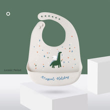 Load image into Gallery viewer, Bib Waterproof Silicone Feeding Saliva Towel Newborn  Adjustable Bur Cloth Turban Disposable Cartoon with Elegant Deisgn For Baby and Kids
