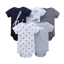 Load image into Gallery viewer, 5PCS/SET Baby Bodysuit Newborn Clothes Short Sleeve Cotton Unisex Body Clothing Pajams for Kids
