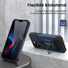 Load image into Gallery viewer, Slide Camera Cover Kickstand Card Wallet Case for iPhone11 X XS 8  Shockproof Protective Phone Case  Wallet Case for iPhone With Sliding Camera Case With Kickstand Magnetic Adjustable Ring Holder
