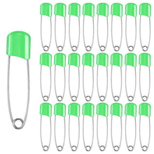Load image into Gallery viewer, 50Pcs Baby Safety Pins Plastic Head Cloth Diaper Pins Stainless Steel Sewing Safety Pins for Quilting Knitting Stitch Markers Stainless Steel Nappy Pins for Quilting Sewing Locking Safety Pins
