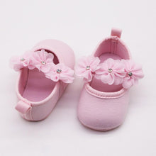 Load image into Gallery viewer, Baby First Walker Shoes Kids Girls Baby Party Ballerina Shoes Infant 3D Flower Rhinestone Shoes In Modern Design
