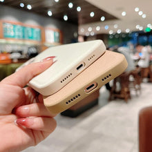 Load image into Gallery viewer, Trendy Slim Leather Case with Full Protection Luxury Leather Textured Case for iPhone 11 12 13 Soft Shockproof Cover Leather Case Compatible with iPhone 12 13 Pro Max Elegant Phone Case

