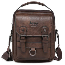Load image into Gallery viewer, JEEP BULUO Multi-function Business Handbags Men New Man&#39;s Shoulder Bag Large Capacity Leather Messenger Bag Crossbody Big Brand

