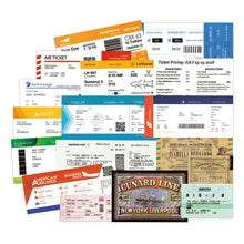 Load image into Gallery viewer, 10/30PCS Boarding Pass Air Tickets Graffiti Stickers DIY Travel Luggage Guitar Laptop Waterproof Classic Cool Stickers Kid Toy
